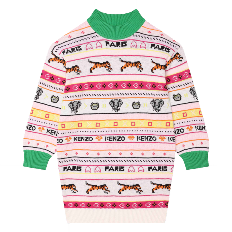 Jacquard sweater dress KENZO KIDS 
                    GIRL