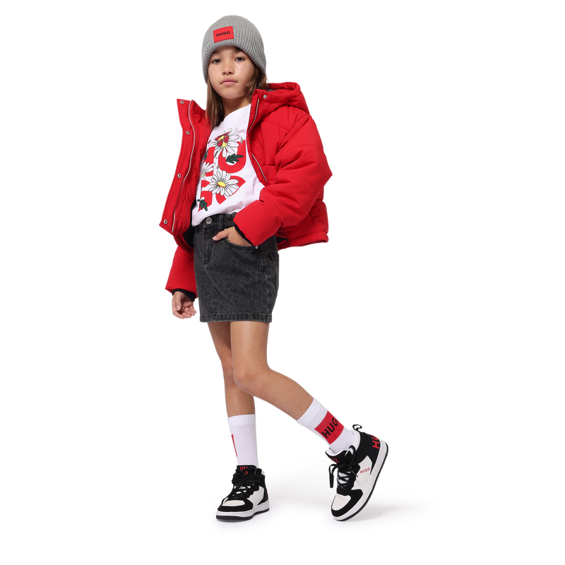 Novelty Patch T-Shirt HUGO 
                        GIRL