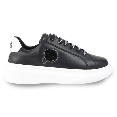 Low-Top Leather Sneakers KARL LAGERFELD KIDS BOY