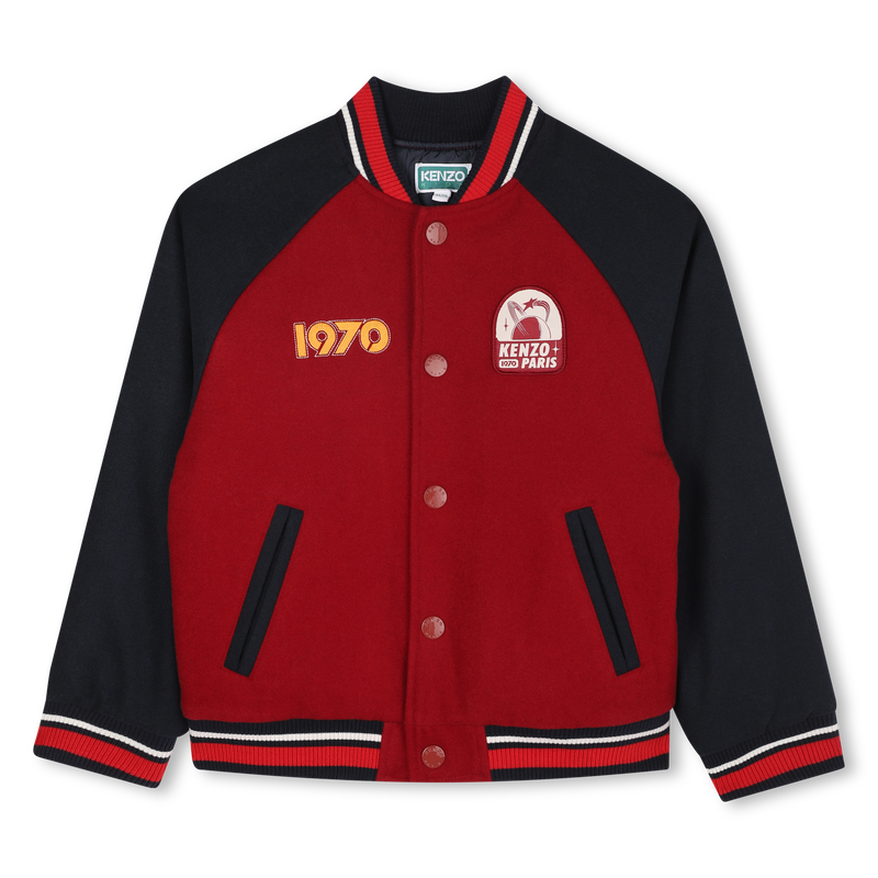 Bomber jacket with snap closure KENZO KIDS 
                        UNISEX