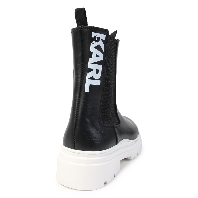 Leather Ankle Boots KARL LAGERFELD KIDS 
                        GIRL