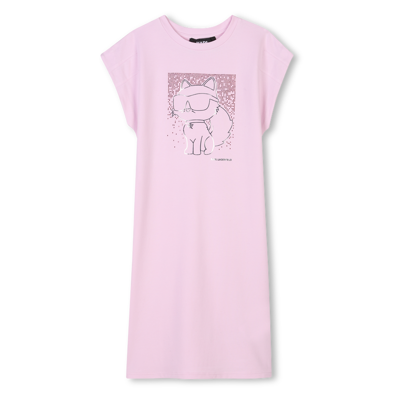 Novelty short-sleeved dress KARL LAGERFELD KIDS 
                        GIRL