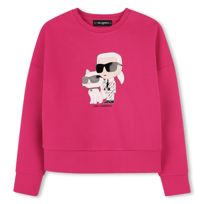 Sweatshirt with print KARL LAGERFELD KIDS GIRL