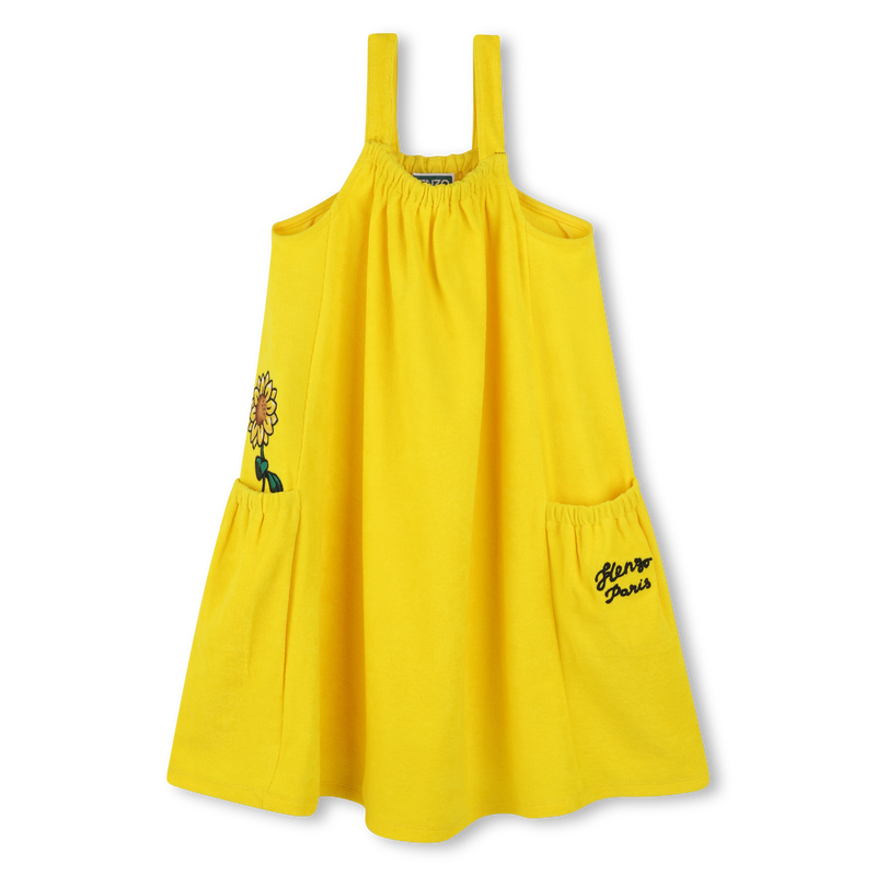 Fleece dress with embroideries KENZO KIDS 
                    GIRL