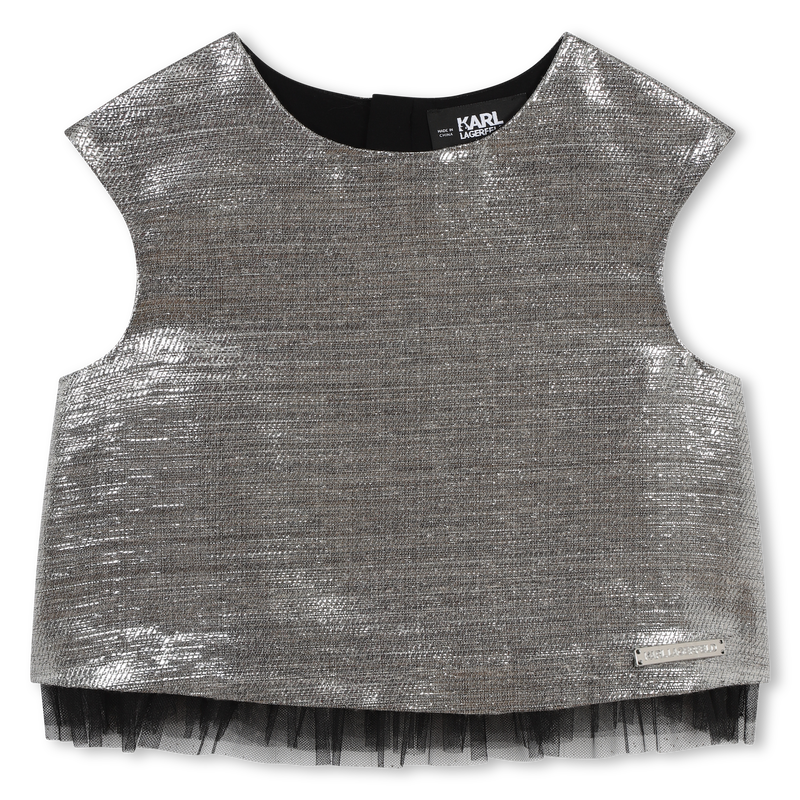 Sleeveless Zip-Up Top KARL LAGERFELD KIDS 
                        GIRL