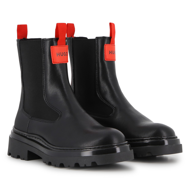 Cowhide leather ankle boots HUGO 
                    GIRL