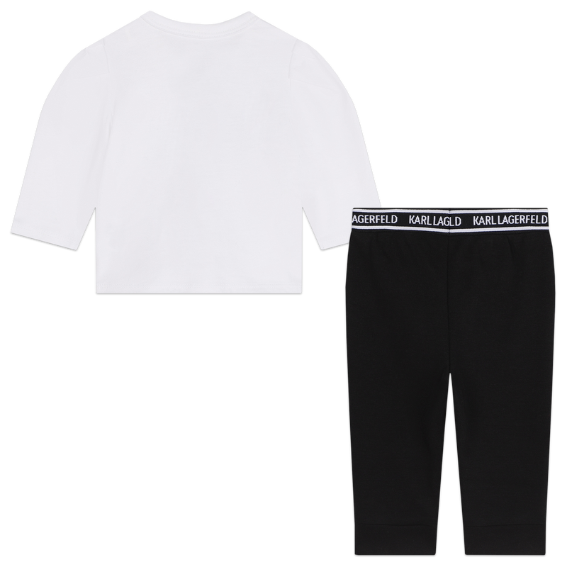 Cotton T-Shirt & Leggings KARL LAGERFELD KIDS 
                        GIRL