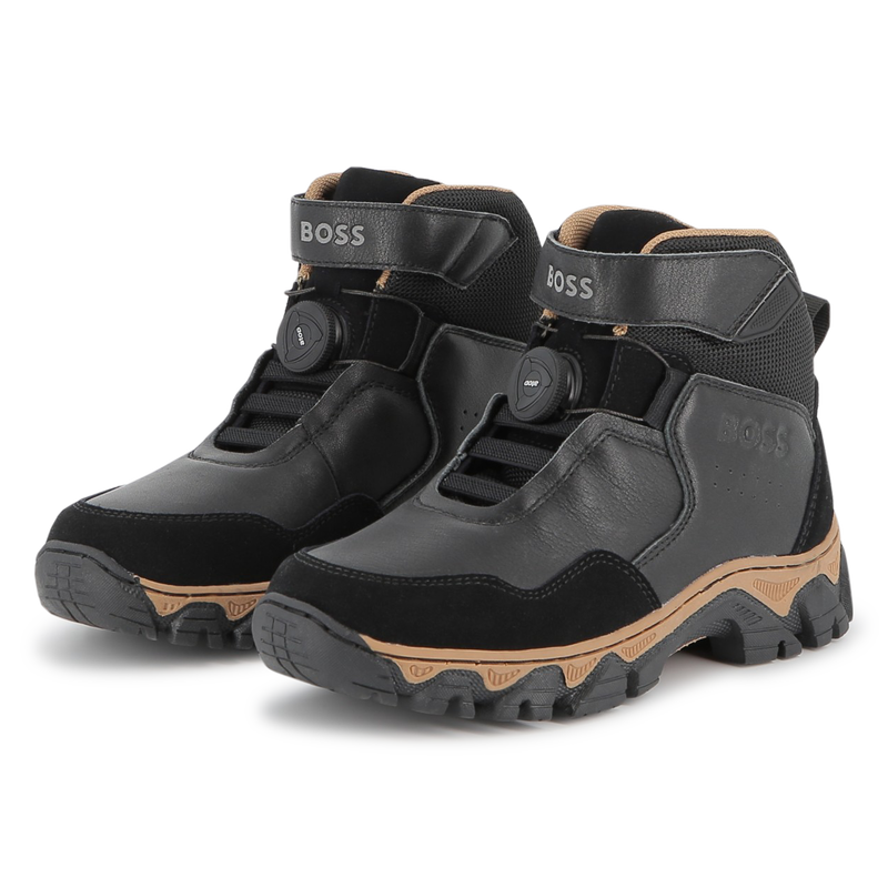 Mixed material ankle boot BOSS 
                    BOY
