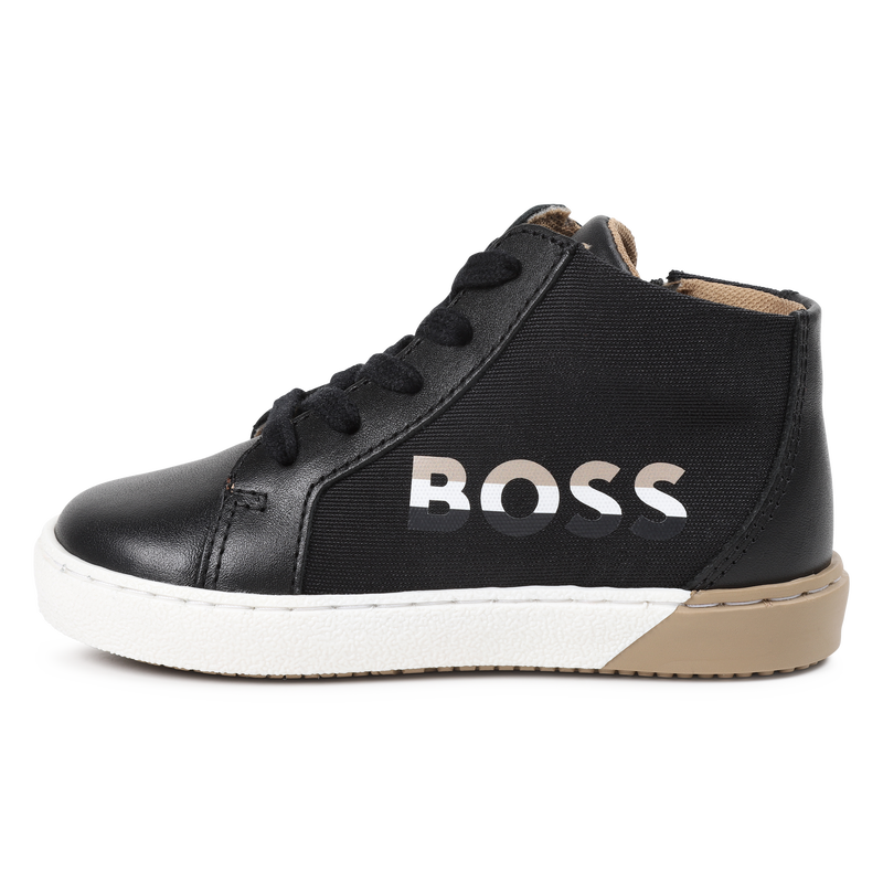 Leather sneakers with zip BOSS 
                    BOY