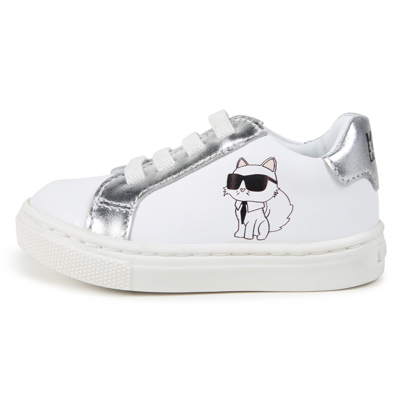 Low-Top Leather Sneakers KARL LAGERFELD KIDS 
                        UNISEX