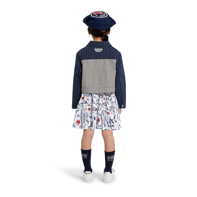 Stripy denim jacket KENZO KIDS 
                    GIRL