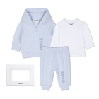 Pants, cardigan, and t-shirt set, PALE BLUE, hi-res