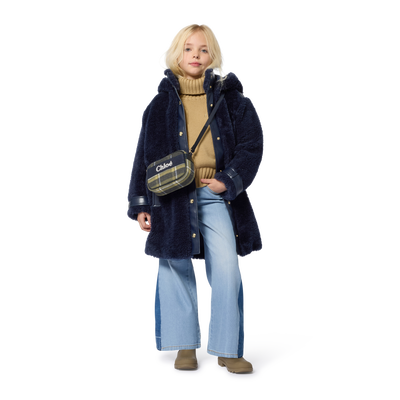 Hooded coat in sheepskin fleece CHLOE GIRL