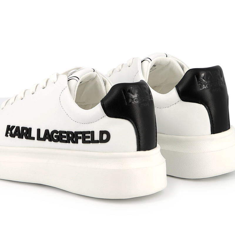 Lace-up leather sneakers KARL LAGERFELD KIDS 
                        UNISEX