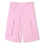 Long cotton and linen shorts DKNY 
                    GIRL