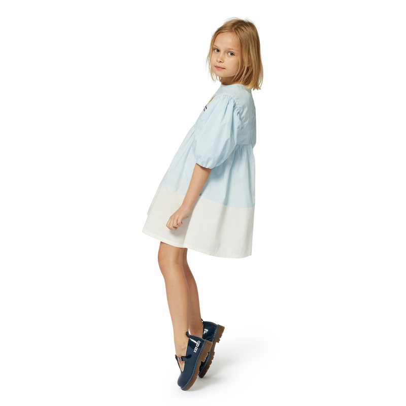 Two-color flared dress KENZO KIDS 
                        GIRL