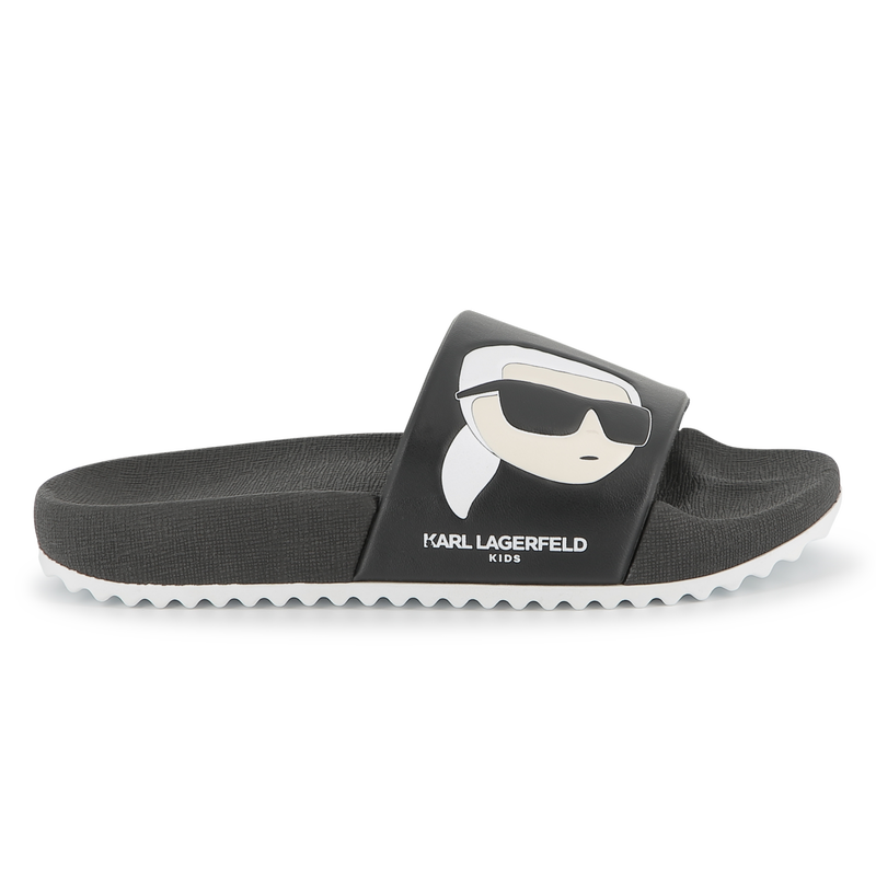Sliders with design KARL LAGERFELD KIDS 
                        BOY