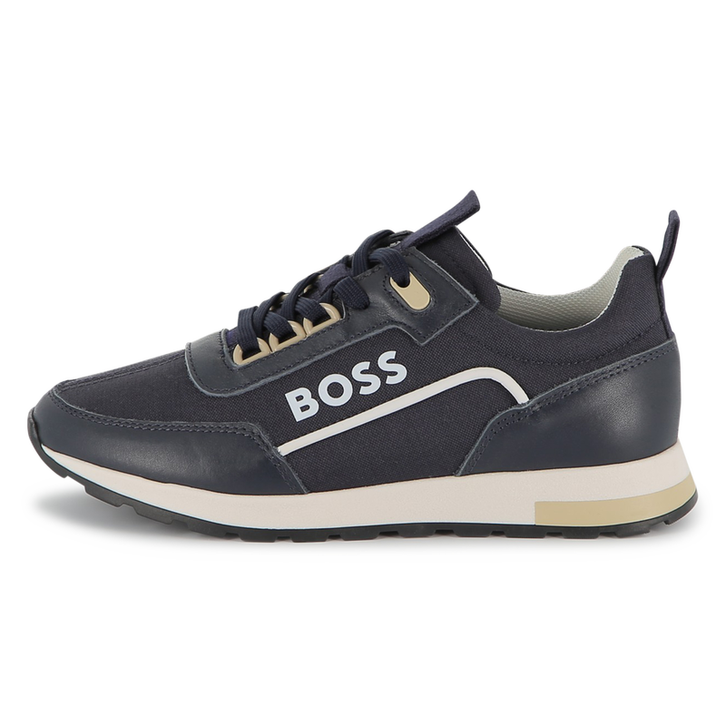 Two-tone lace-up sneakers