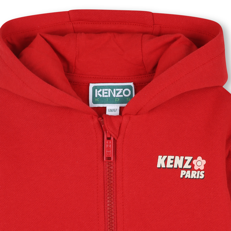 Fleece jogging cardigan KENZO KIDS 
                    GIRL