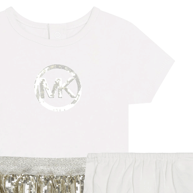 Decorative Two-Material Dress MICHAEL KORS 
                    GIRL