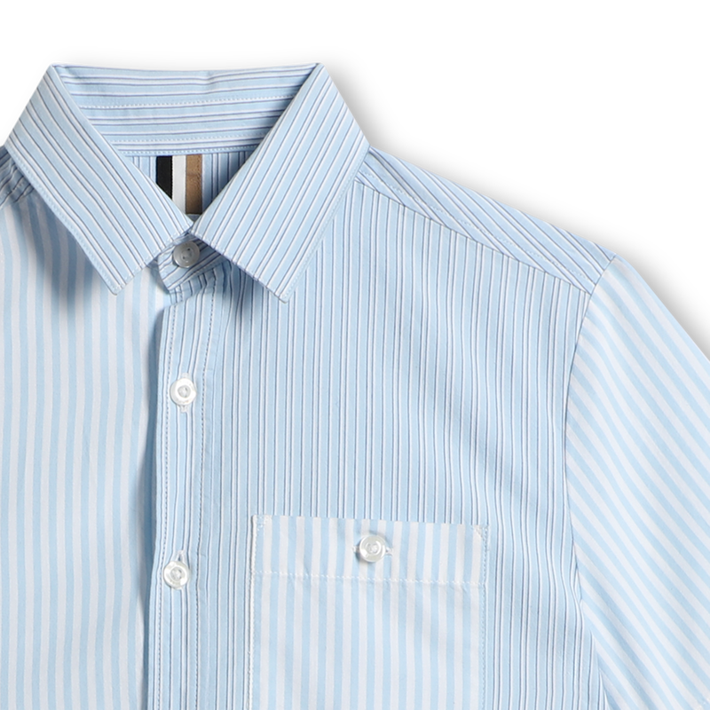 Loose fit cotton poplin shirt BOSS 
                    BOY
