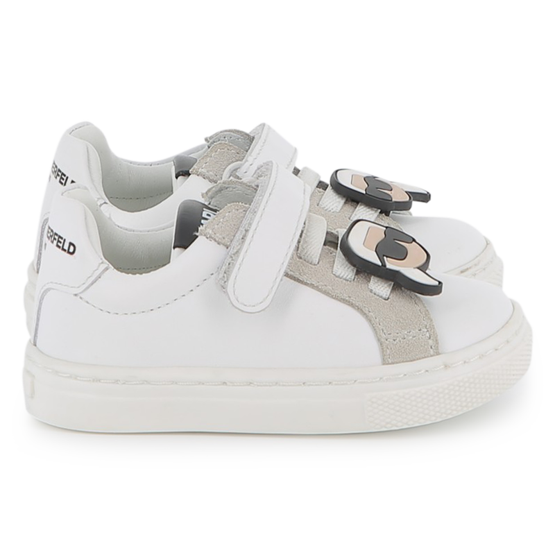 Low-top cowhide sneakers KARL LAGERFELD KIDS 
                    UNISEX