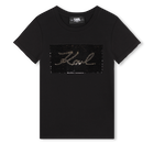 Reversible Sequined T-Shirt KARL LAGERFELD KIDS 
                    GIRL