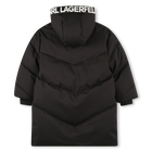 Hooded down jacket KARL LAGERFELD KIDS 
                    BOY