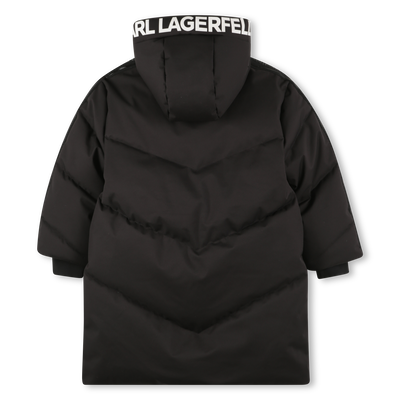 Hooded down jacket KARL LAGERFELD KIDS BOY