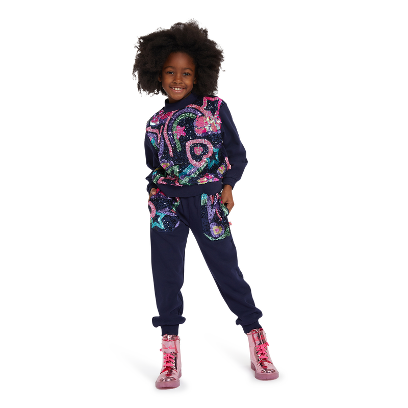 Graphic fleece pullover BILLIEBLUSH 
                    GIRL