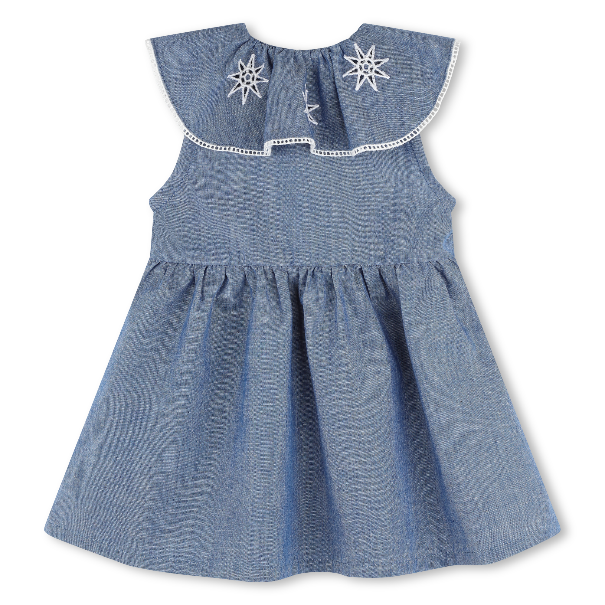 Chloé Kids lace-collar cotton babygrow set - White