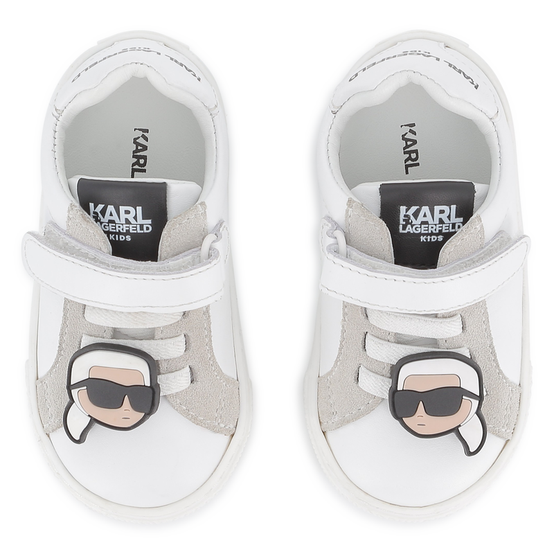Low-top cowhide sneakers KARL LAGERFELD KIDS 
                        GIRL