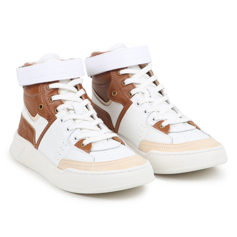 Leather Lace-Up Sneakers CHLOE 
                        GIRL