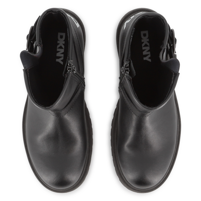 Cowhide leather biker boots DKNY 
                        GIRL