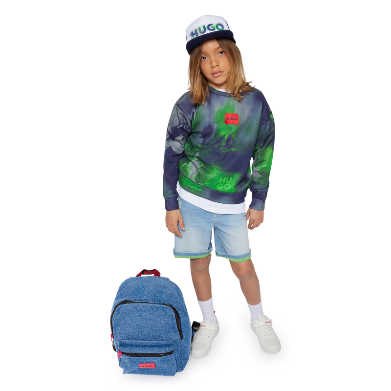 Cotton denim backpack HUGO 
                    BOY