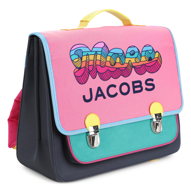Coated canvas school bag