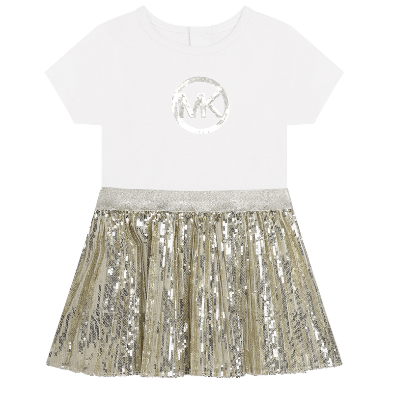 Decorative Two-Material Dress MICHAEL KORS 
                    GIRL