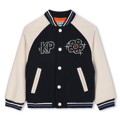 Bomber jacket with snap fastening KENZO KIDS GIRL