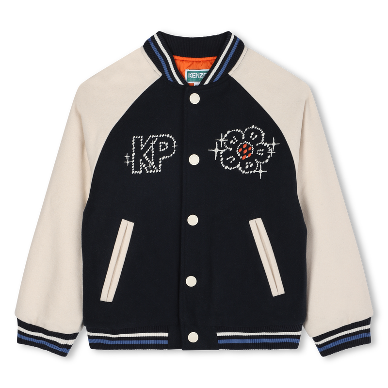 Bomber jacket with snap fastening KENZO KIDS 
                    GIRL