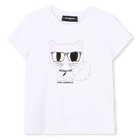 Choupette Print T-Shirt, WHITE, hi-res
