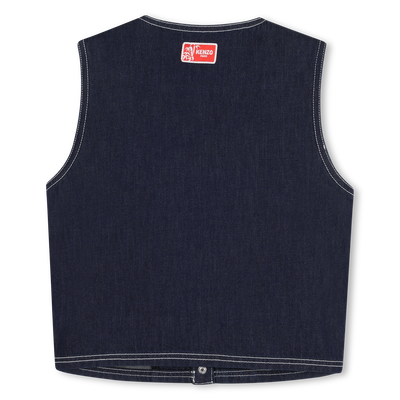 Denim Vest KENZO KIDS GIRL