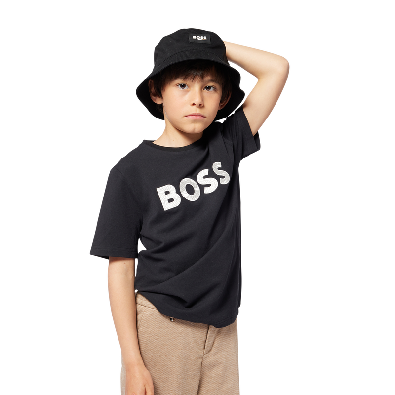 Embroidered cotton T-shirt BOSS 
                        BOY