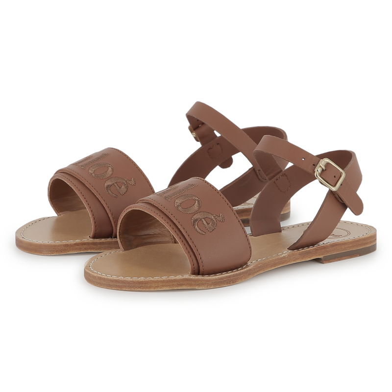 Buckled leather sandals CHLOE 
                        GIRL