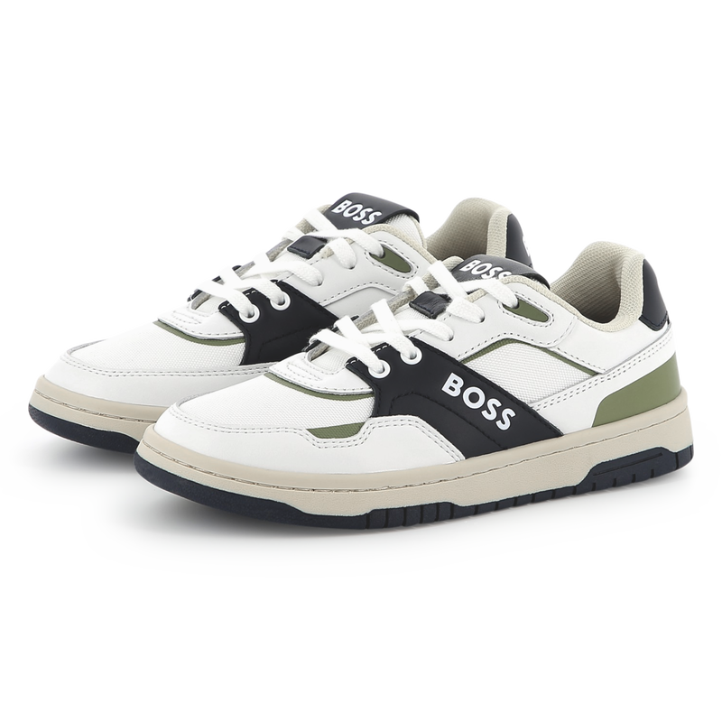 Dual-fabric lace-up sneakers BOSS 
                        BOY