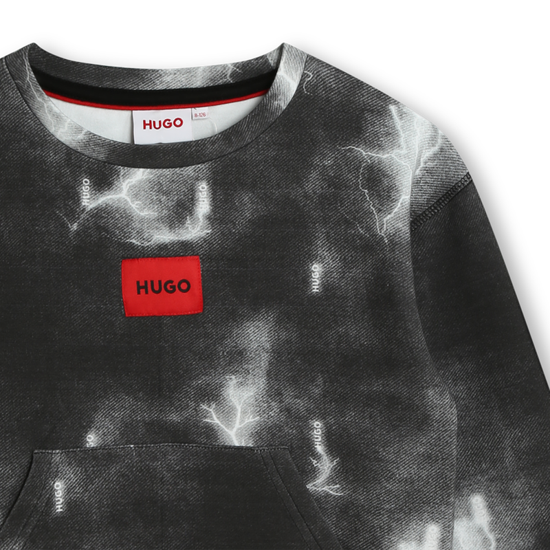 Pocket detail printed sweatshirt HUGO 
                    BOY