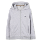 Hooded cardigan, CHINE GREY, hi-res