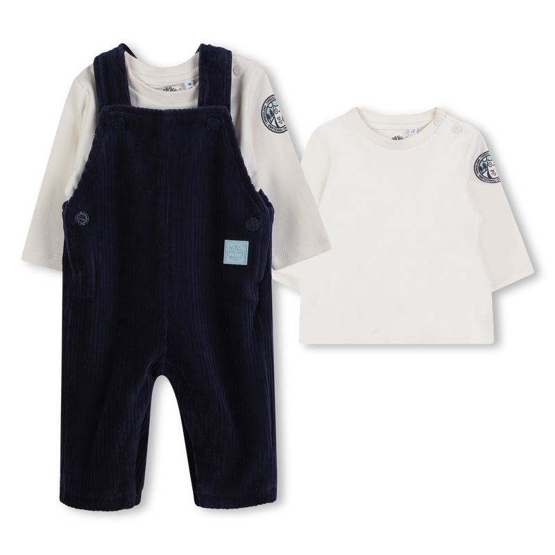 Corduroy dungaree set TIMBERLAND 
                        BOY