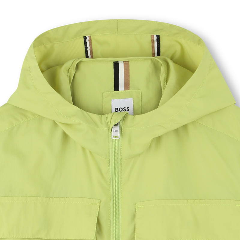 Hooded zip-up windbreaker