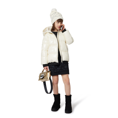 Sequined textile ankle boot KARL LAGERFELD KIDS GIRL