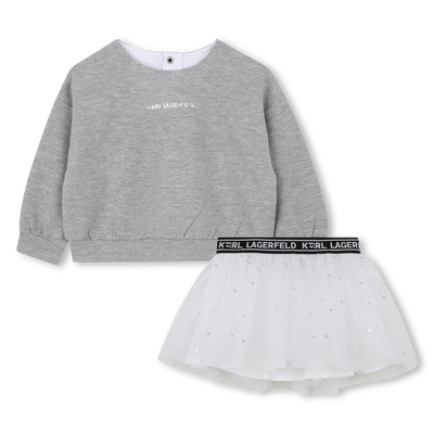 Sweatshirt and skirt set KARL LAGERFELD KIDS GIRL